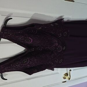 Elegant Purple Sleeveless Dress